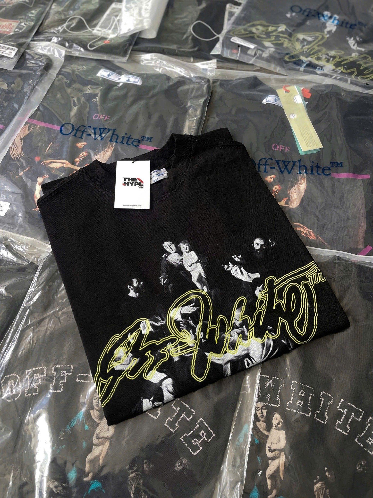 ÁO THUN OFF WHITE OW SCRIPT MARY SKATE (BLACK)