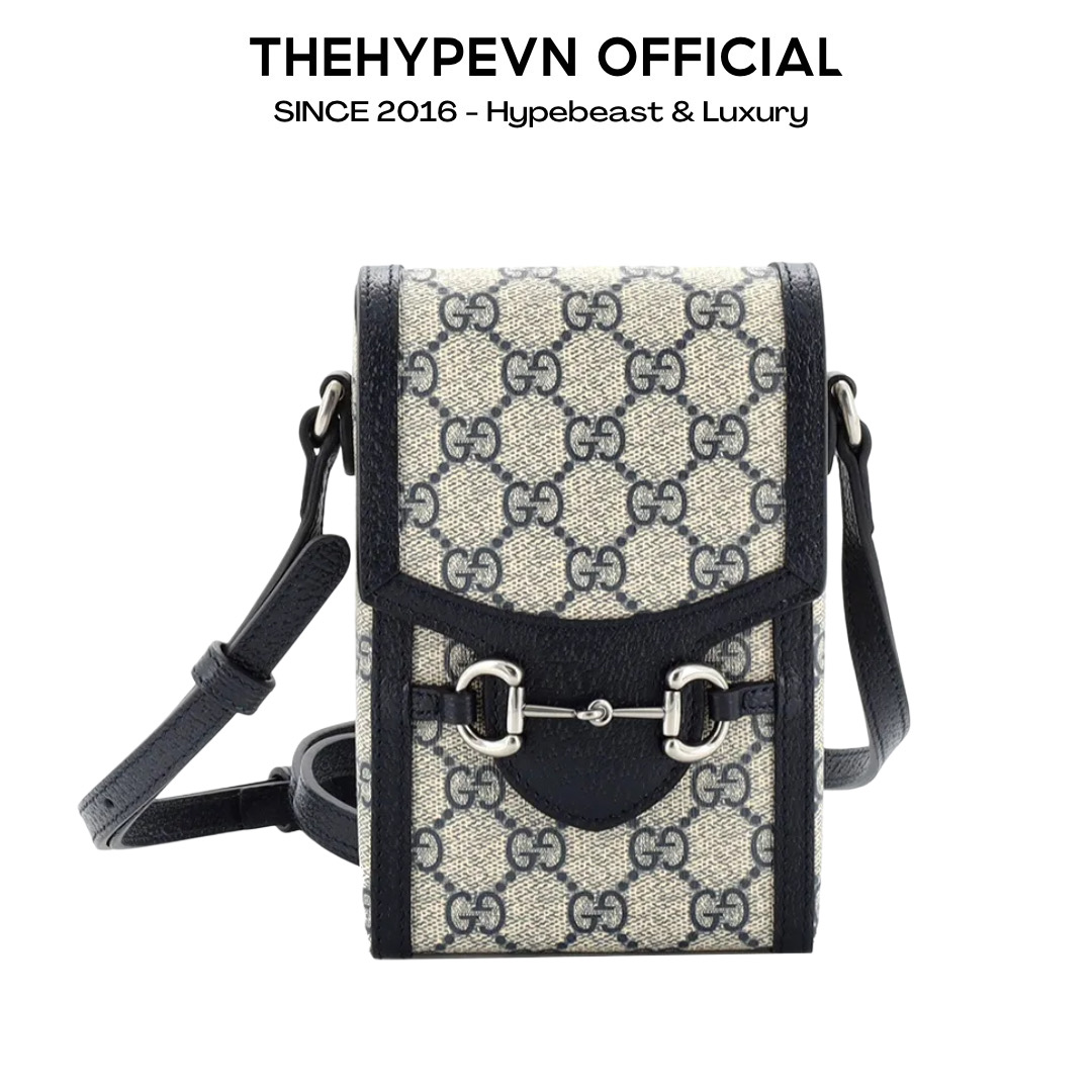TÚI GUCCI GC HORSEBIT 1955 PHONE BAG (BLACK)