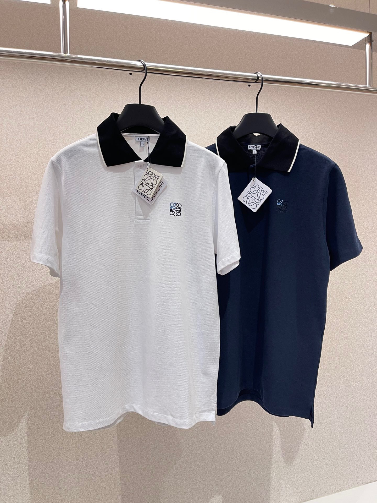 Áo Polo Loewe In Cotton (Midnight Blue) [Mirror Quality]