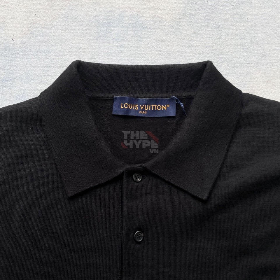 Áo Polo Louis Vuitton LV Cashmere And Cotton Blend (Black) [Mirror Quality]