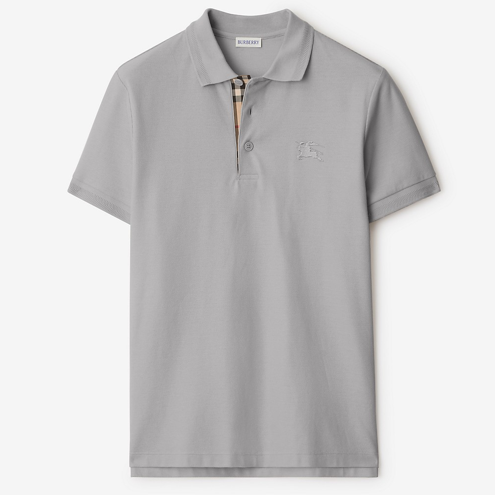 ÁO POLO BURBERRY EQUESTRIAN KNIGHT (PALE GREY)