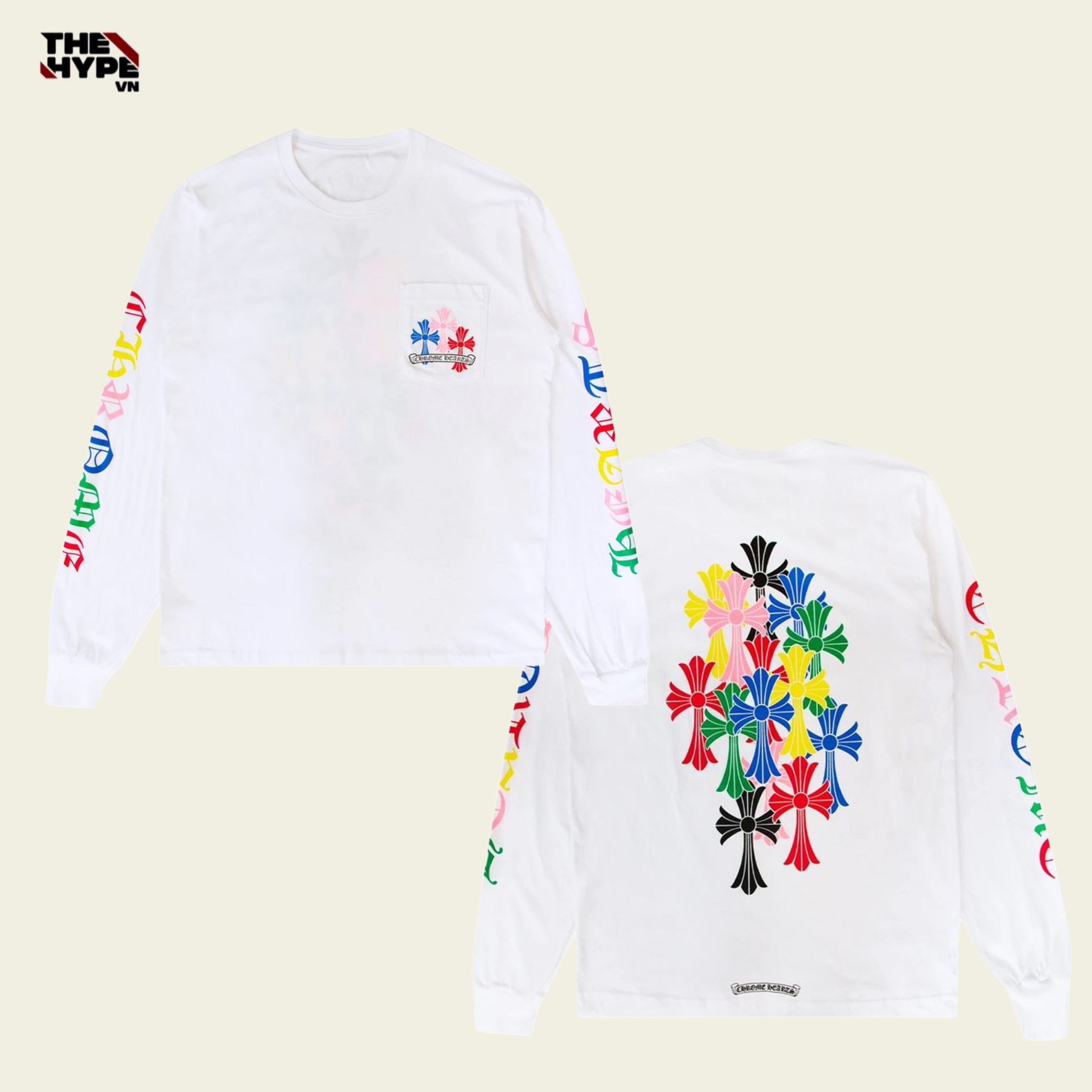 ÁO SWEATER CHROME HEARTS MULTICOLOR (WHITE)