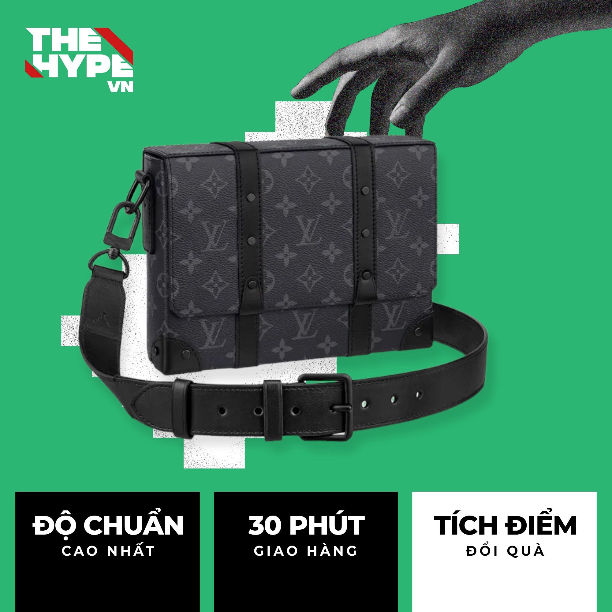 LOUIS VUITTON TRUNK - Túi LV Trunk Messenger Monogram Eclipse Canvas (Black) [Mirror Quality]