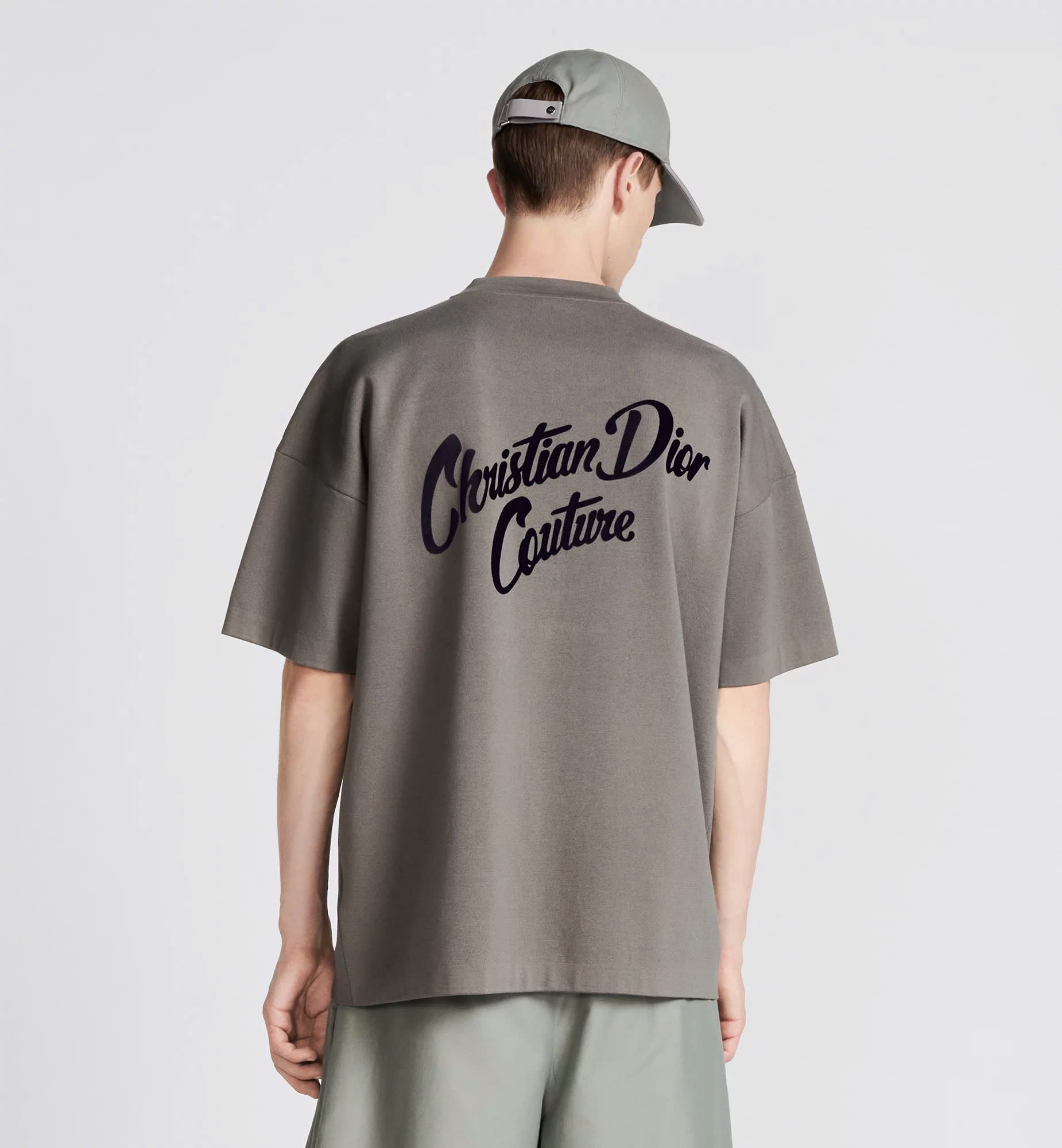 Áo Thun Dior Cannage Ecru Couter (Grey) [Mirror Quality]