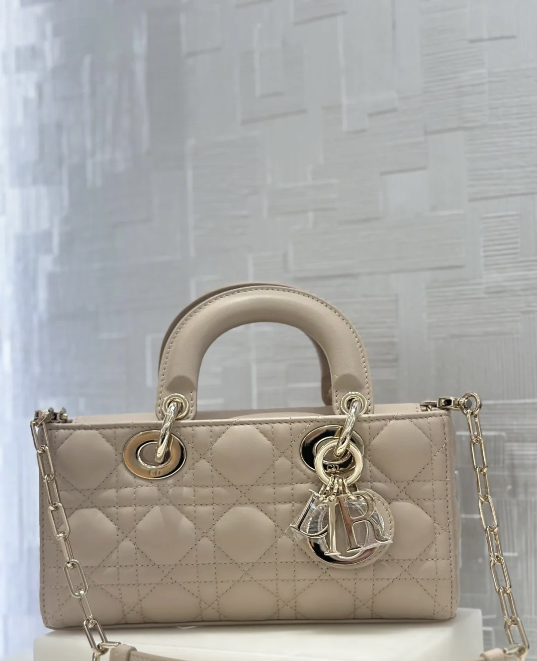 TÚI DIOR LADY D-JOY (BEIGE)