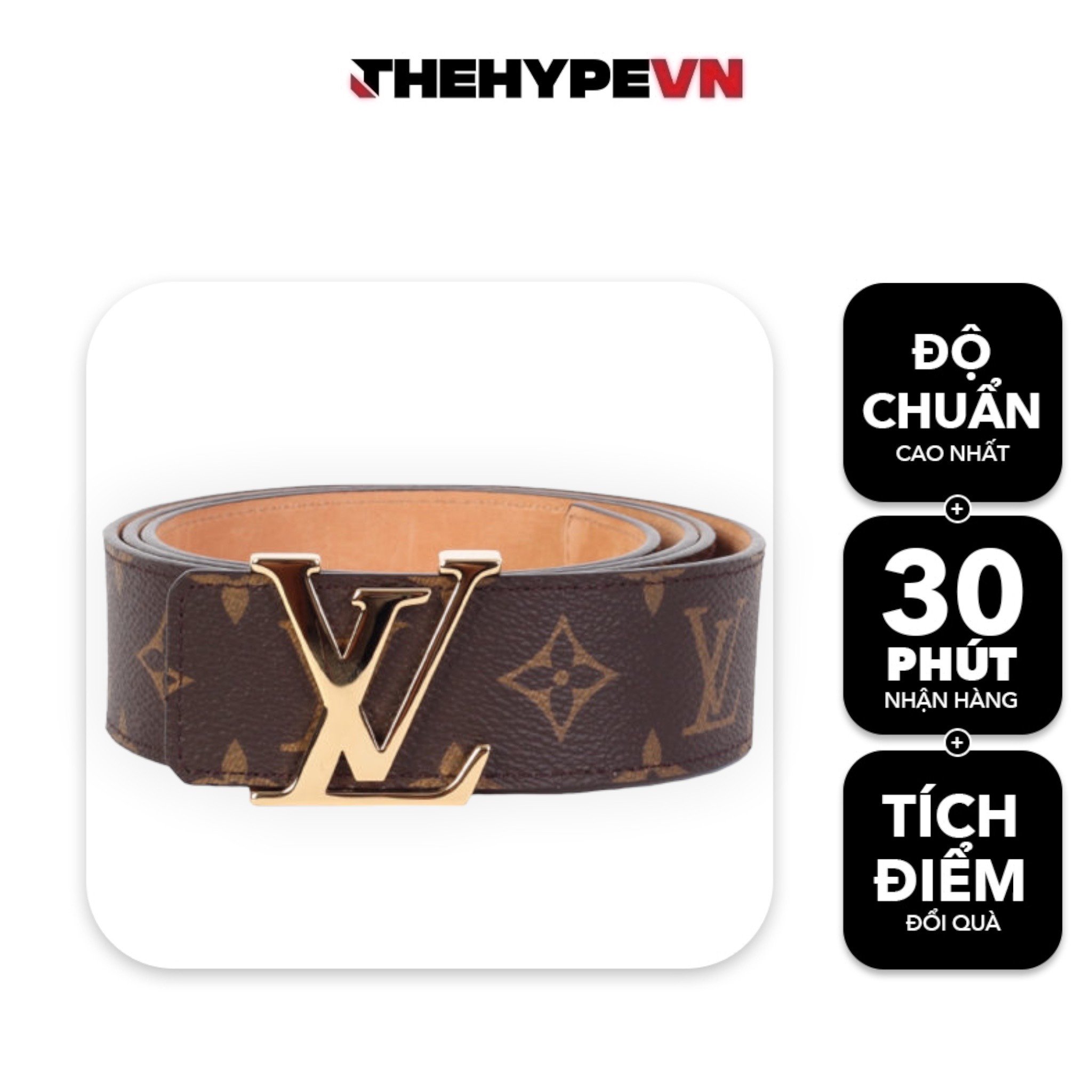 LOUIS VUITTON BELT - Dây Nịt LV Initiales Reversible Belt Monogram 40mm (Brown) [Mirror Quality]