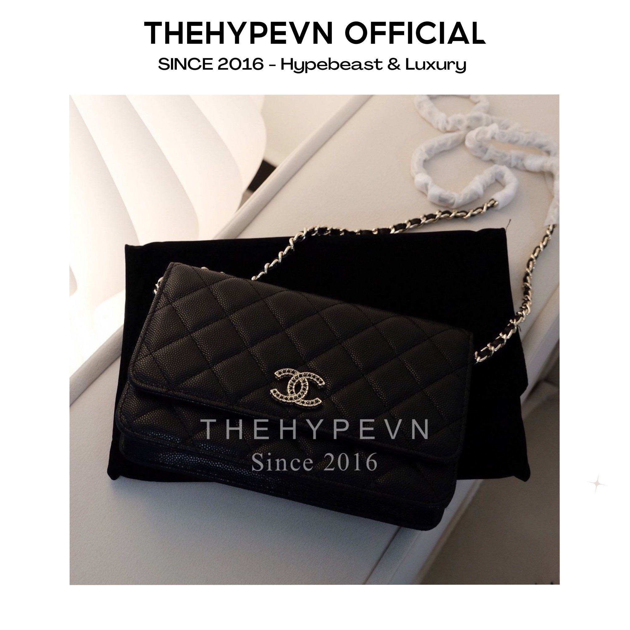 Túi Chanel Wallet On Chain (Black) [Mirror Quality]