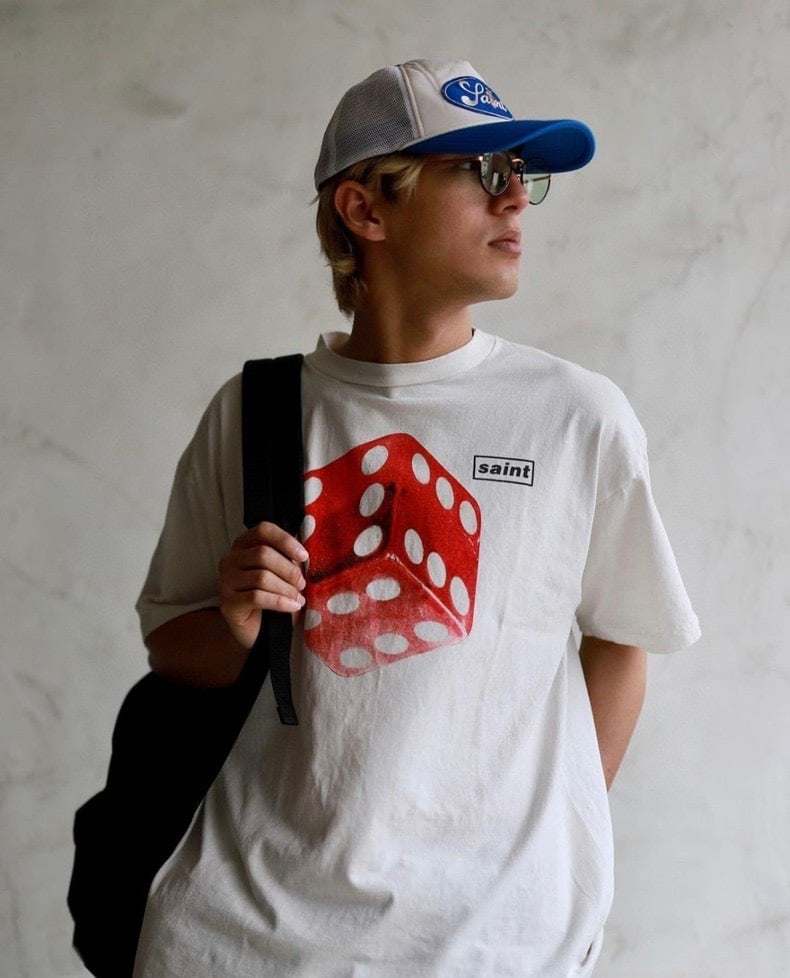 Áo Thun Saint Michael Dice (Cream) [Mirror Quality]