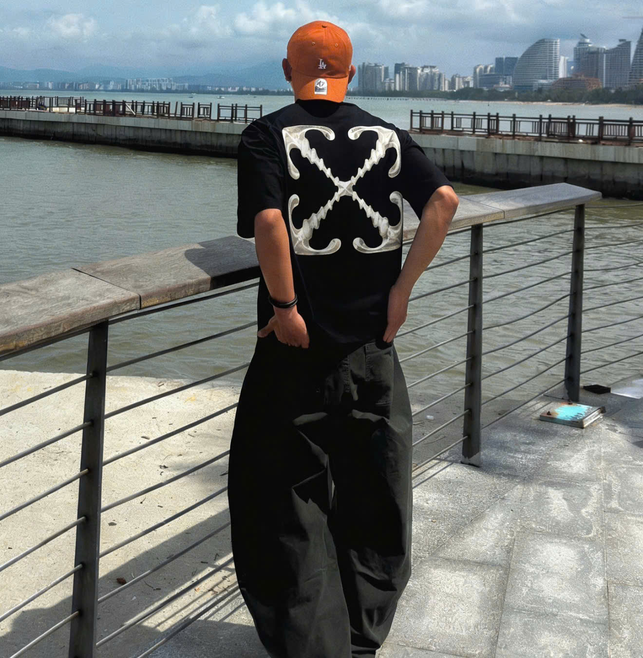 ÁO THUN OFF WHITE SCRIBBLE SS26 ( BLACK)