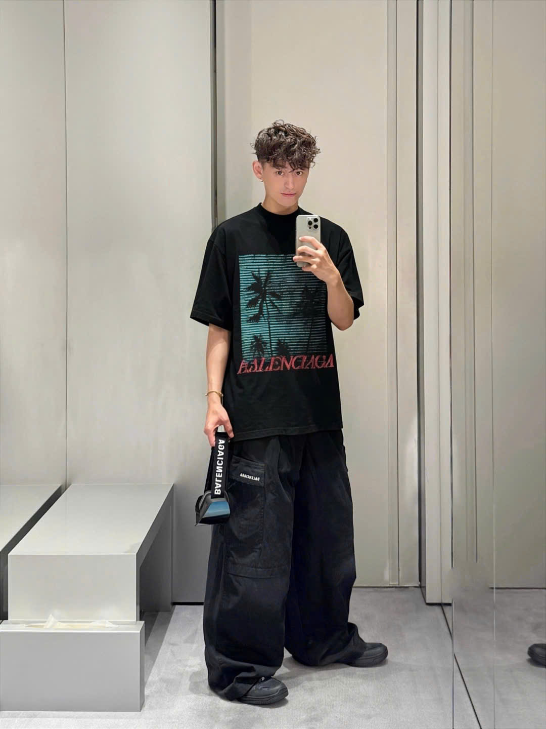 ÁO BALENCIAGA MEN'S SUMMER CALLING T-SHIRT (BLACK)