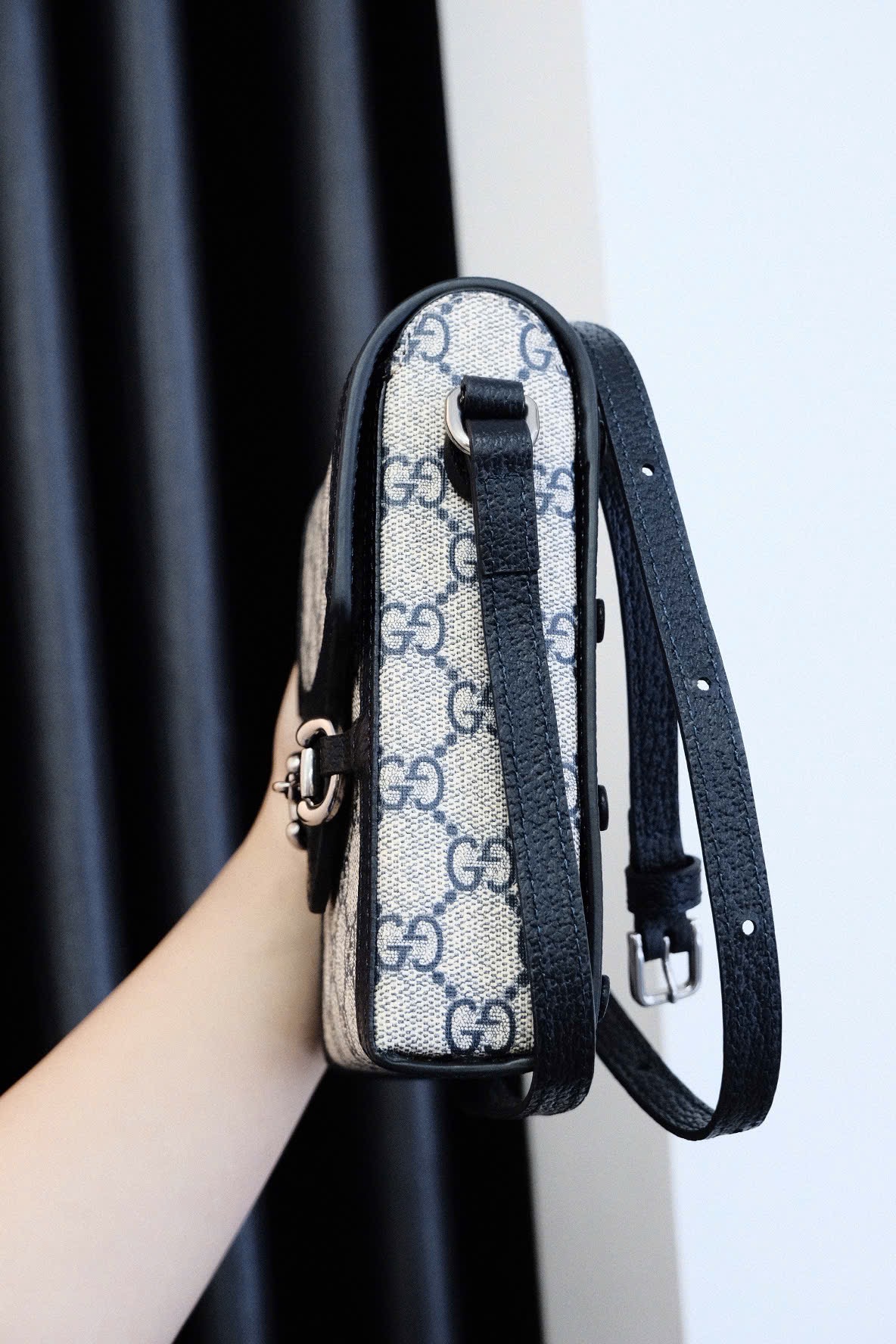 TÚI GUCCI GC HORSEBIT 1955 PHONE BAG (BLACK)