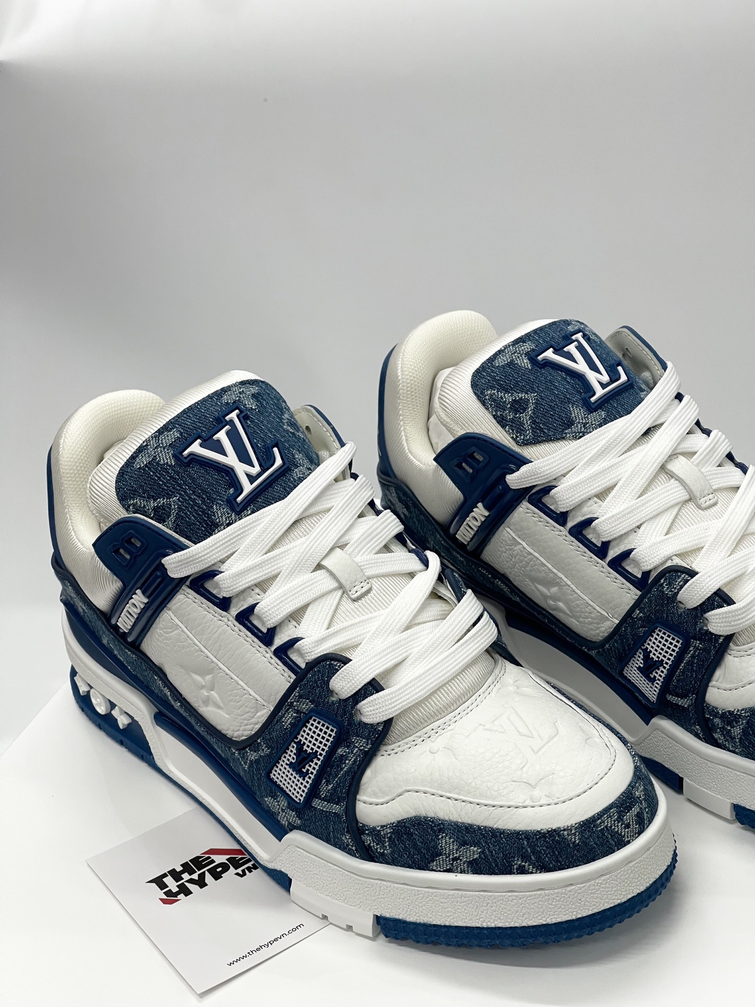 Giày LV Trainer Sneaker (Blue) [Mirror Quality]