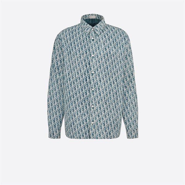 DIOR SHIRT- Áo Sơmi Dior Oblique Over (Blue Denim) [Mirror Quality]