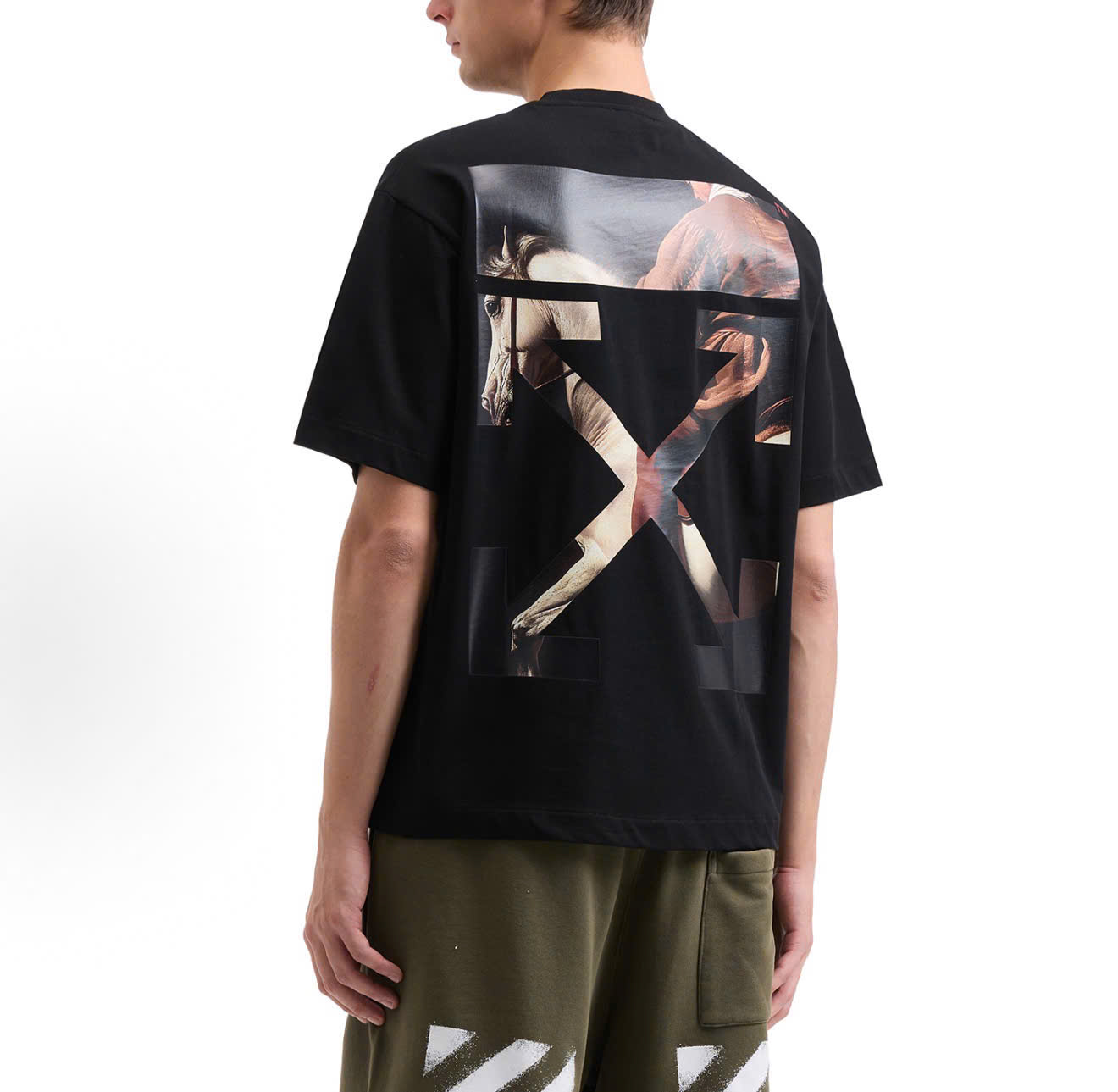 ÁO THUN OFF WHITE HORSE SS26 ( BLACK)