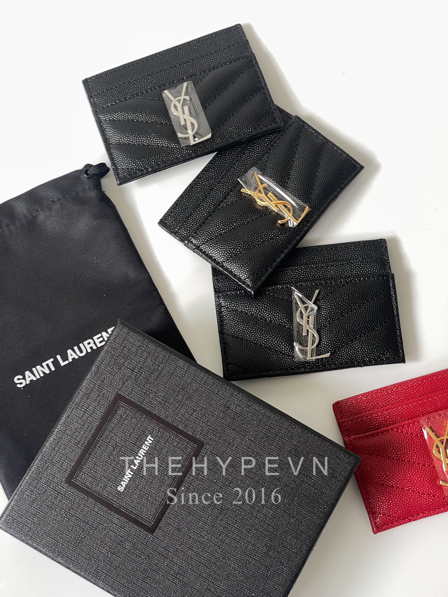 SAINT LAURENT CARD HOLDER - Ví đựng card YSL (Black) [Mirror Quality]