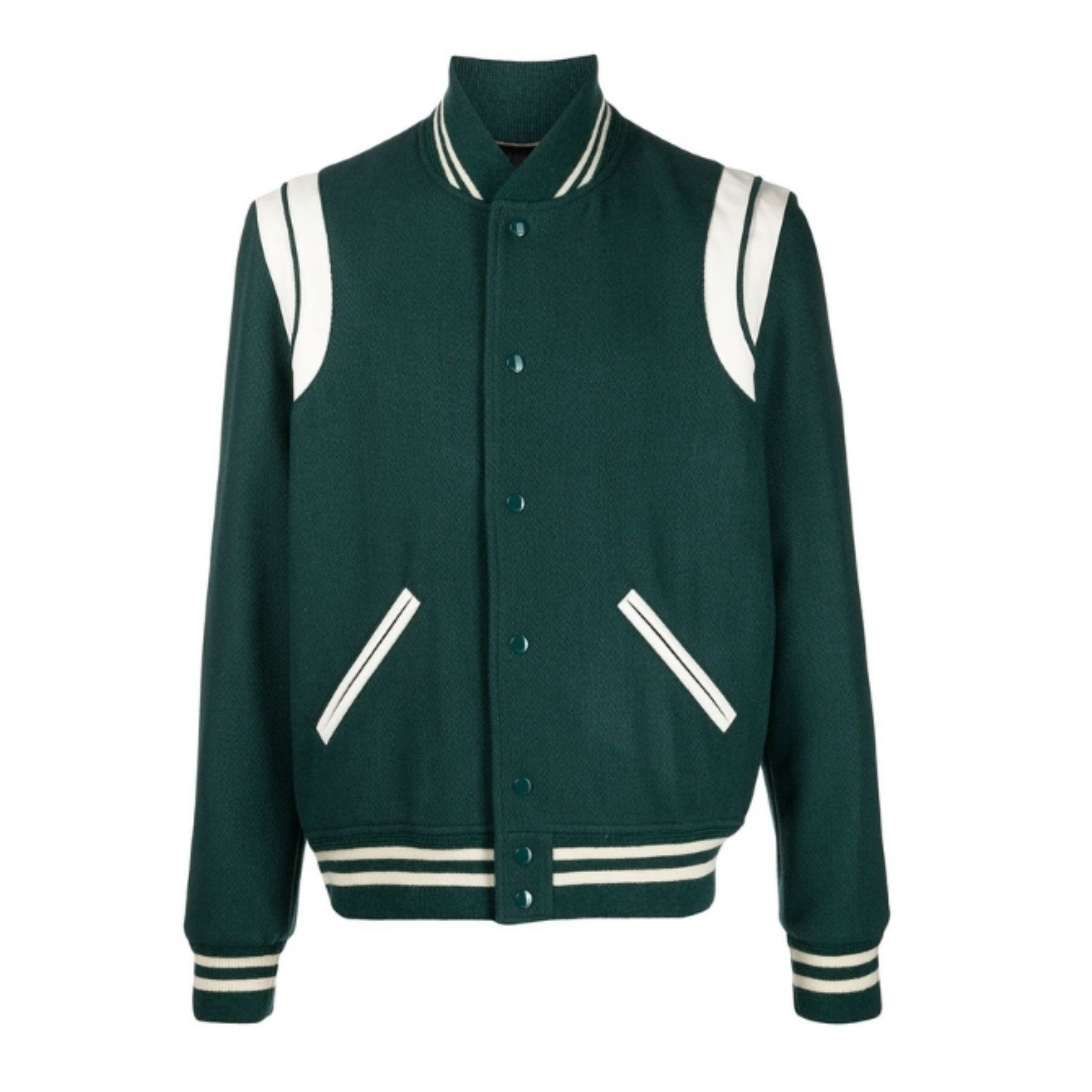 SAINT LAURENT TEDDY JACKET - Áo khoác SLP Teddy Green [Mirror Quality]