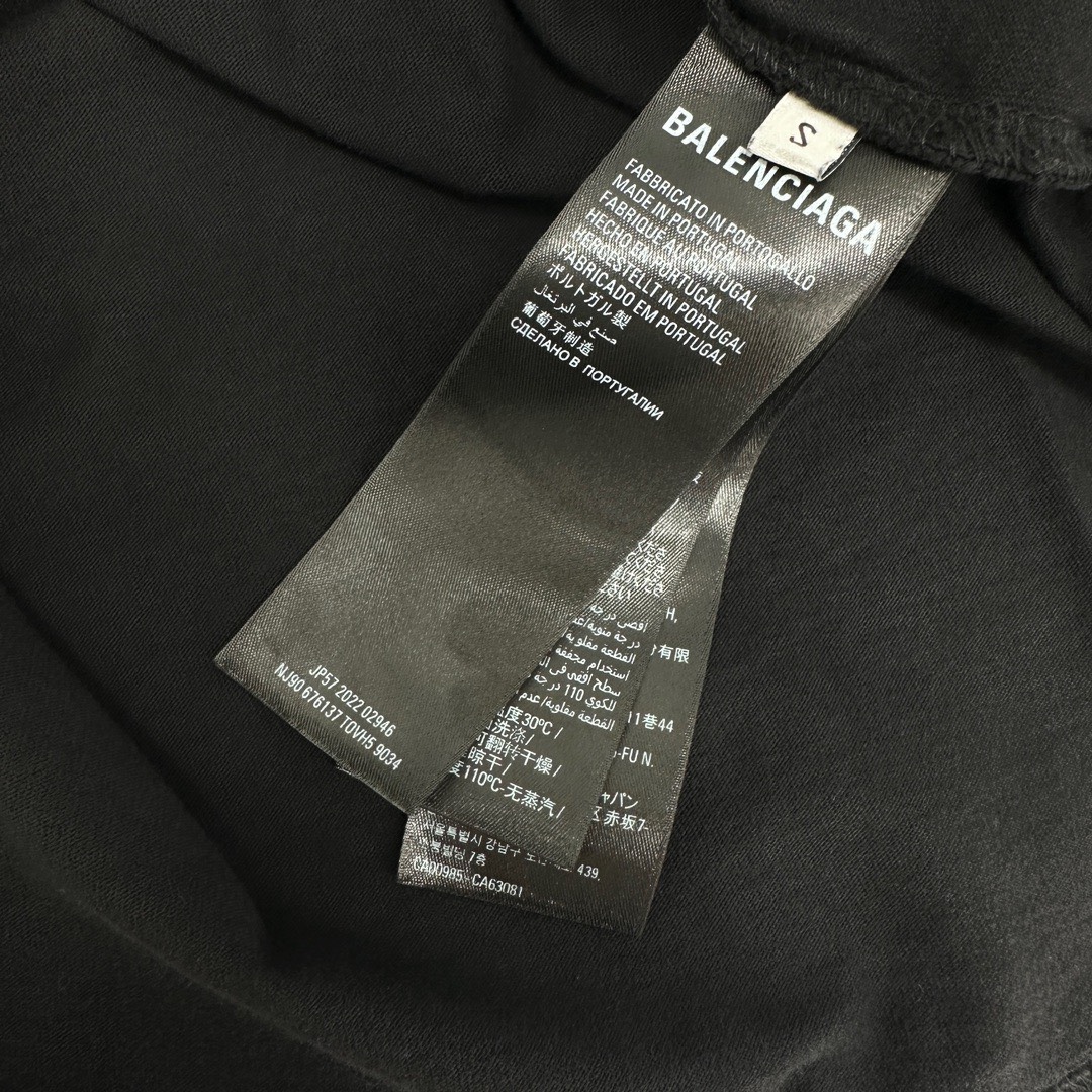 Áo Thun Balenciaga BLCG Hand-drawn (Black faded) [Mirror Quality]