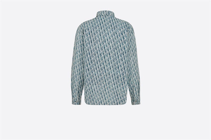 DIOR SHIRT- Áo Sơmi Dior Oblique Over (Blue Denim) [Mirror Quality]