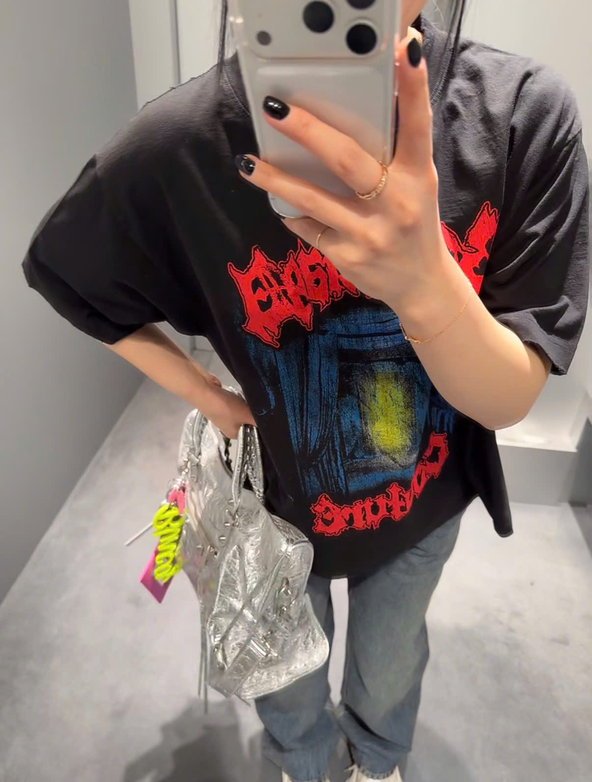 ÁO BALENCIAGA MEN'S LIGHT T-SHIRT (BLACK)