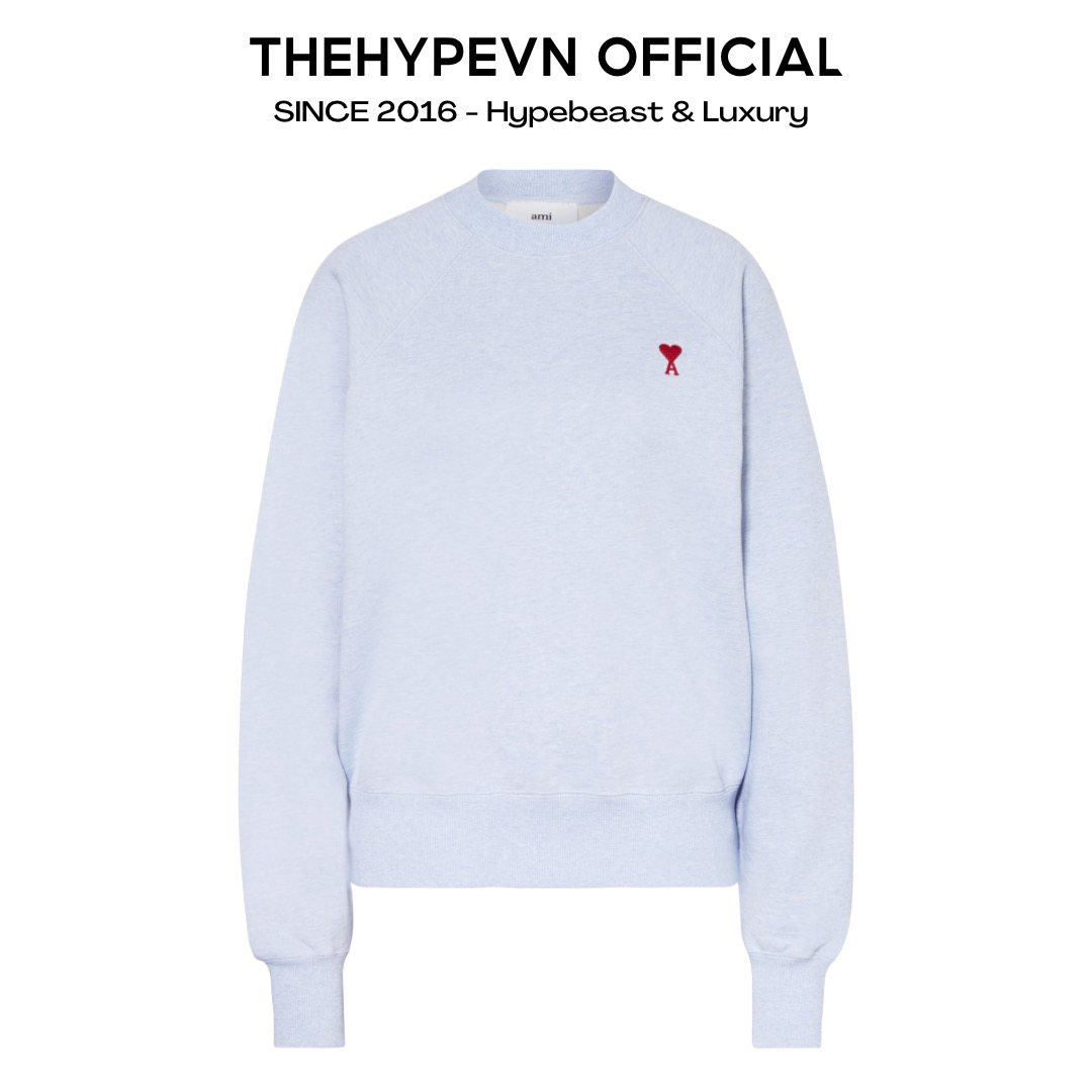 ÁO SWEATER AMI PARIS SWEATSHIRT HEART (BLUE)