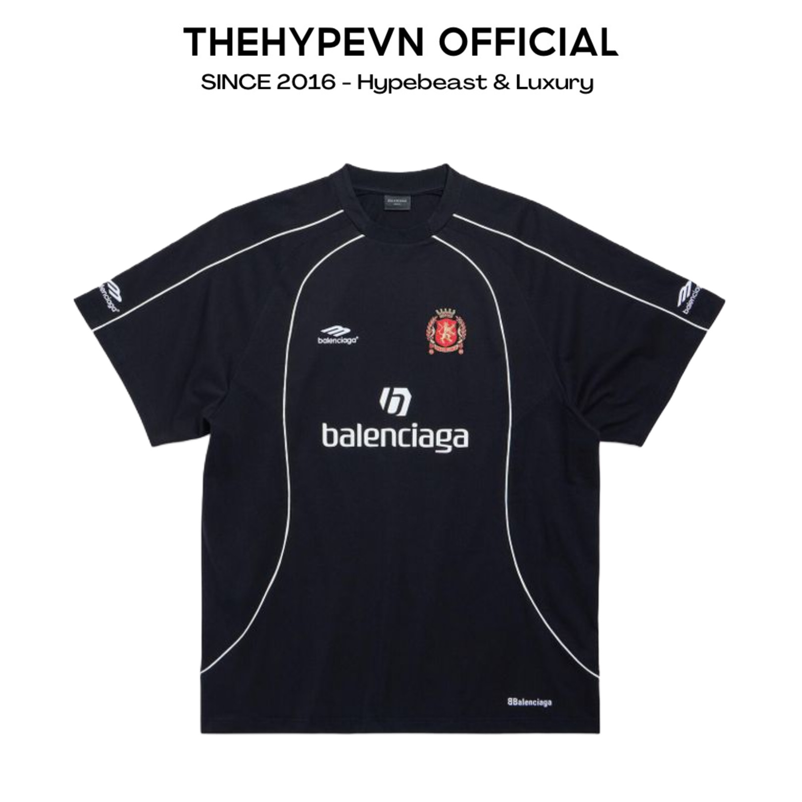 ÁO THUN BALENCIAGA BLCG SOCCER MANCHESTER (BLACK)