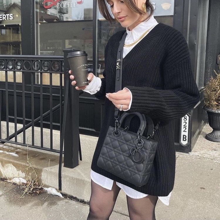 DIOR BAG - Túi Dior Lady ABCDior Ultramatte (Black) [Mirror Quality]