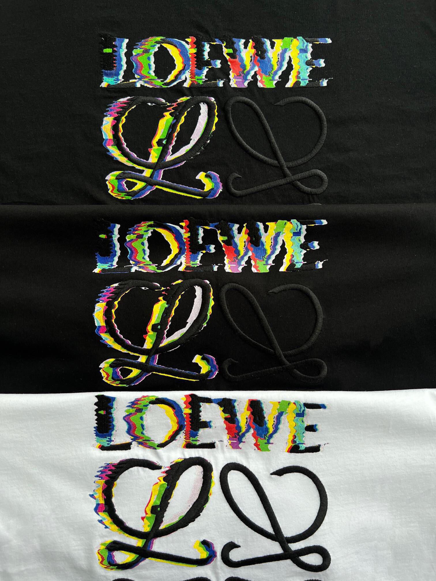 Áo Thun Loewe Glitch Cotton (Black) [Mirror Quality]