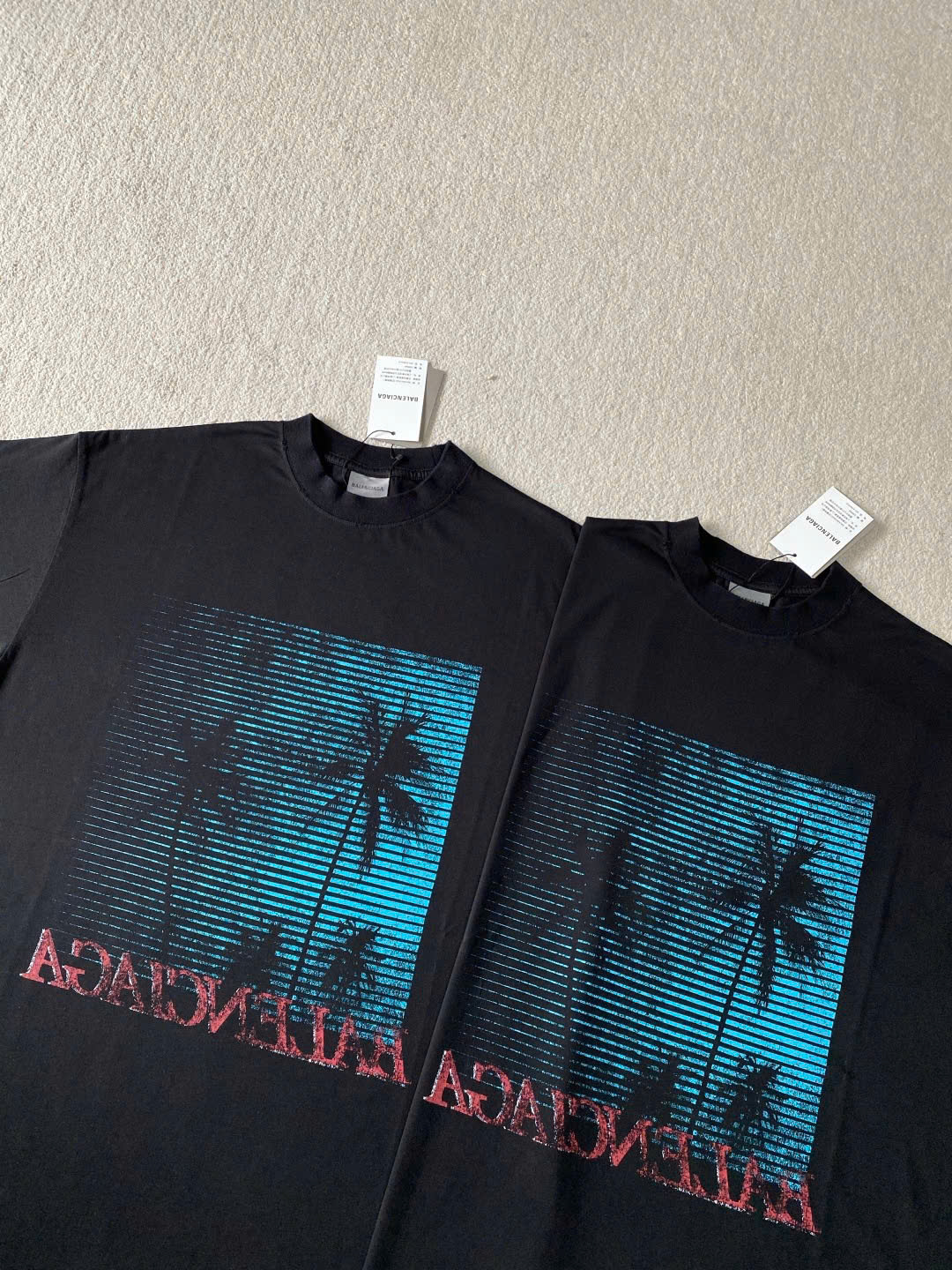 ÁO BALENCIAGA MEN'S SUMMER CALLING T-SHIRT (BLACK)