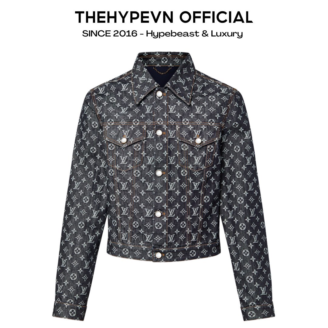 ÁO SƠ MI LOUIS VUITTON LV MONOGRAM JACQUARD PEARL JACKET (BLACK)