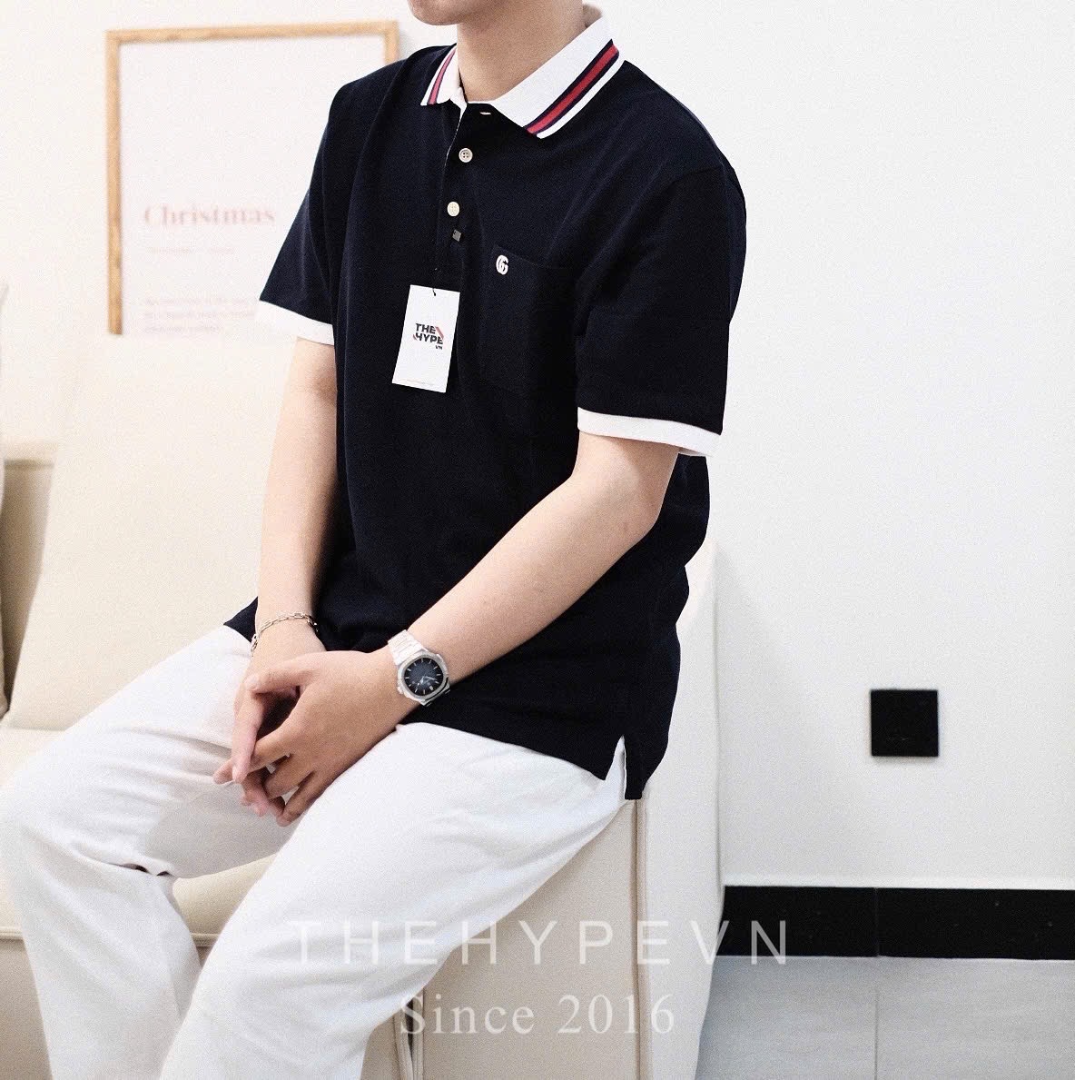 ÁO POLO GUCCI GC COTTON PIQUET WITH DOUBLE G (BLACK)