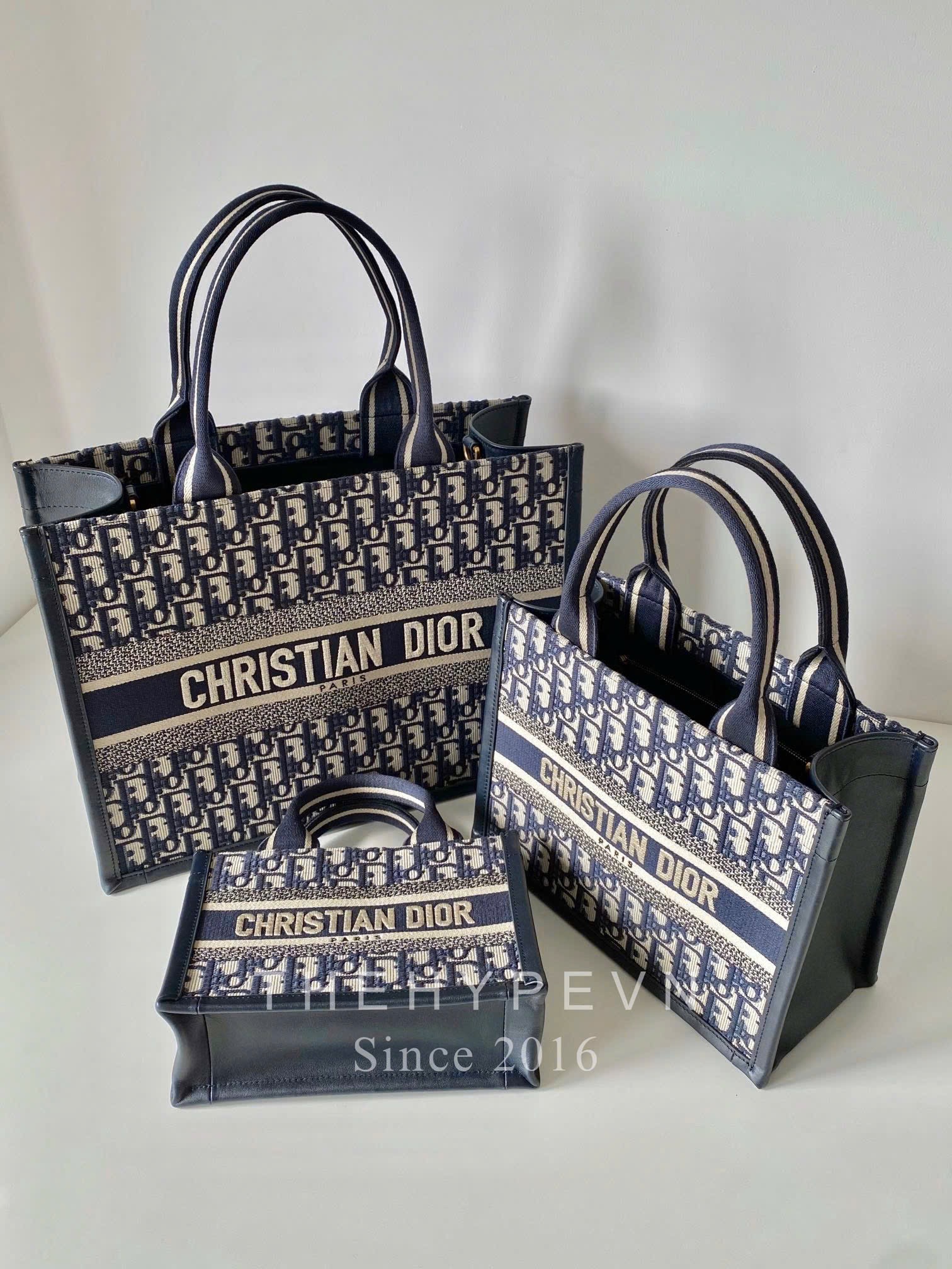 Túi Dior Small Book Tote Oblique Jacquard (Blue)