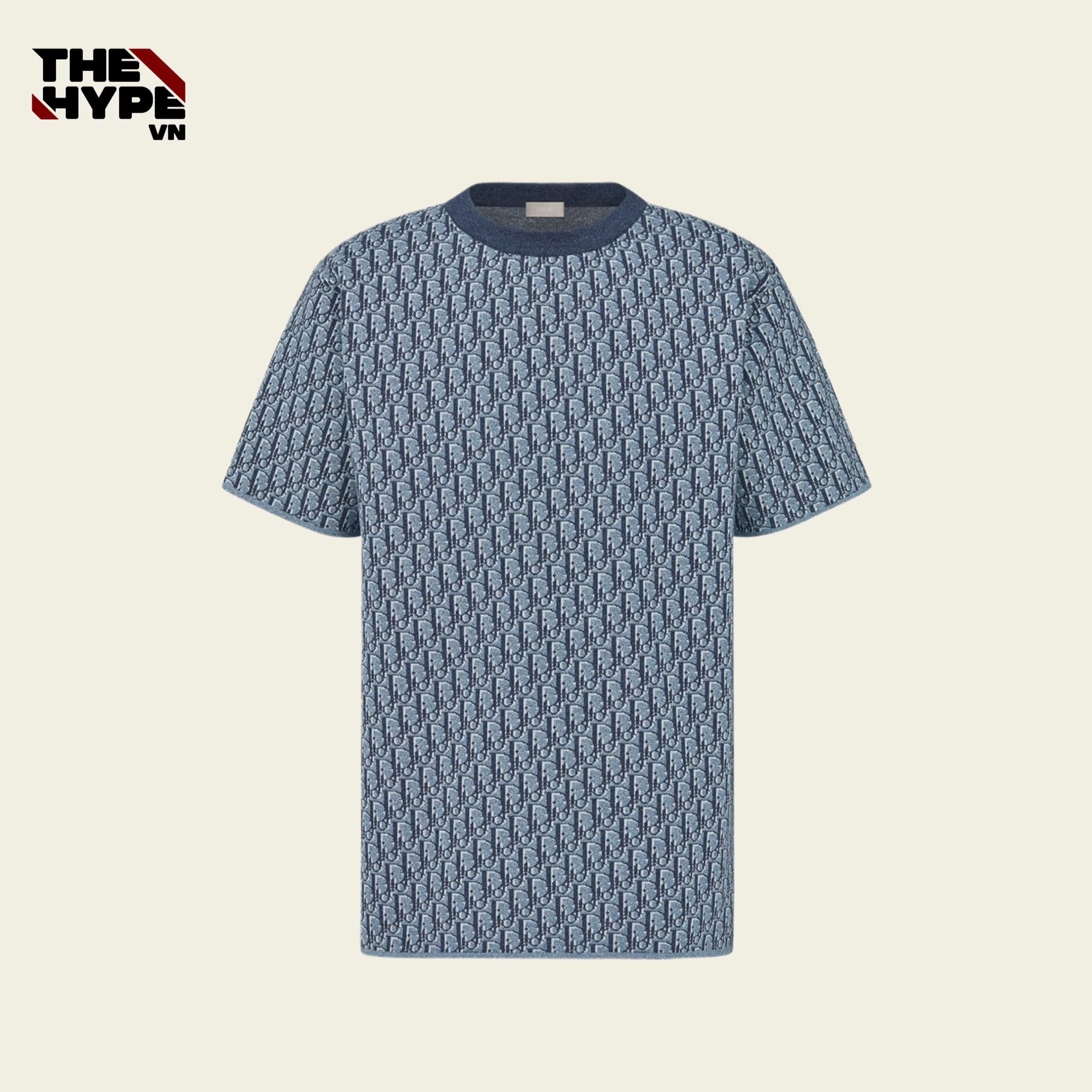ÁO THUN DIOR OBLIQUE TERRY COTTON (BLUE)