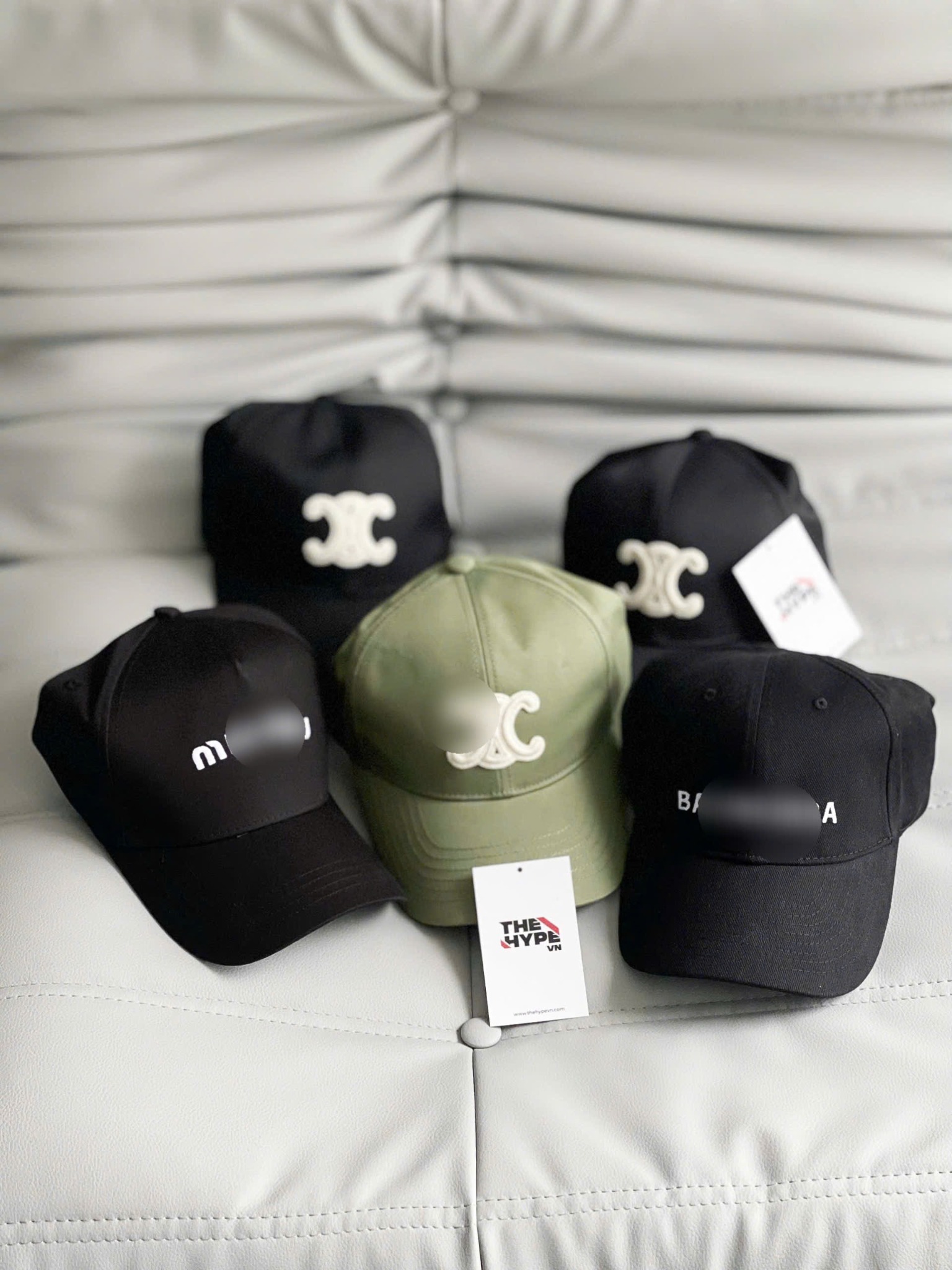 CELINE CAP- Mũ Lưỡi Trai Celine Logo Thêu (Green) [MIRROR QUALITY]