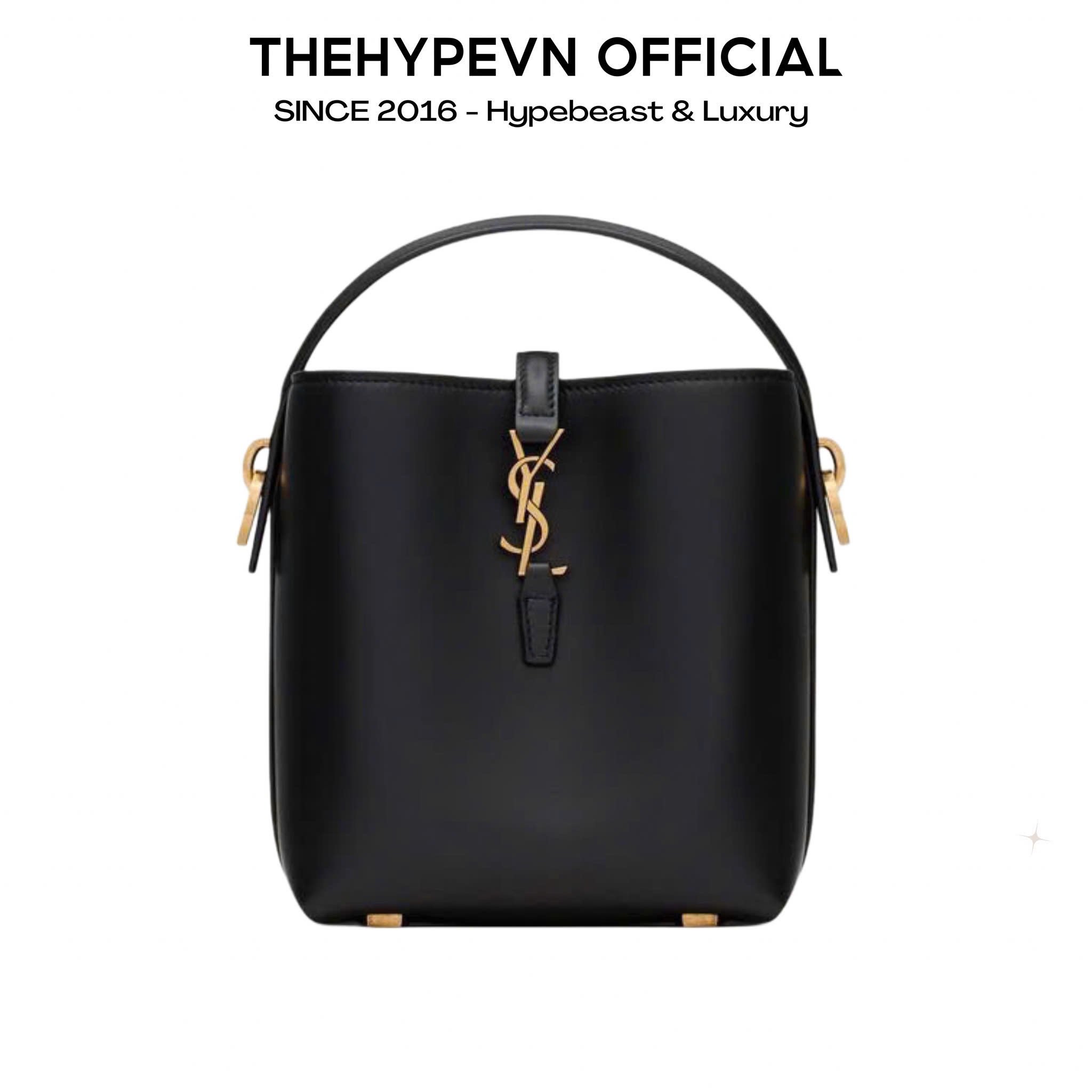 TÚI SAINT LAURENT YSL LE 37 SHINY LEATHER (BLACK)
