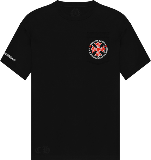 Áo Thun Chrome Hearts CH Black & Red Plus Cross (Black) [Mirror Quality]