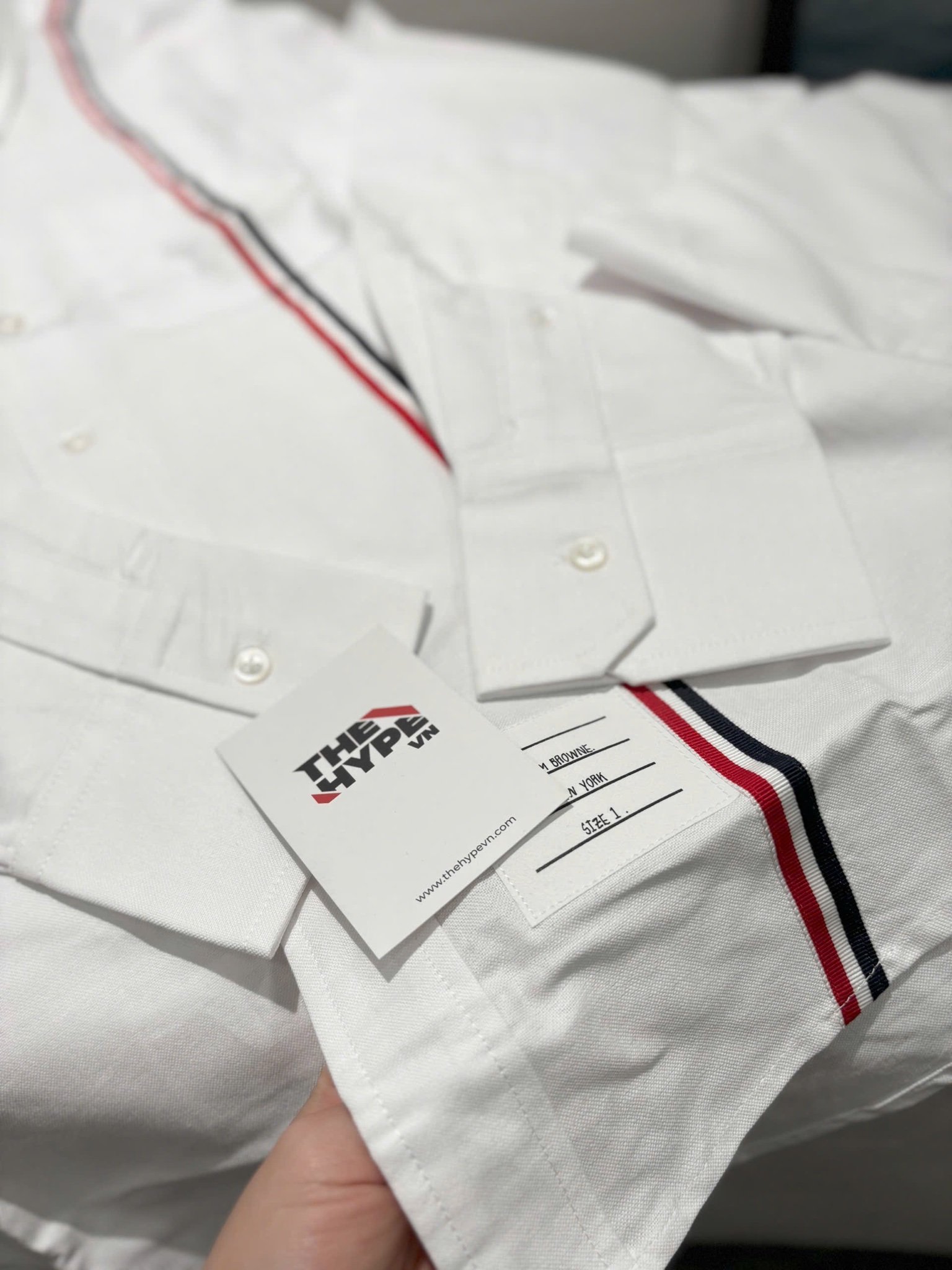 ÁO SƠ MI THOM BROWNE RWB STRIPE (WHITE)