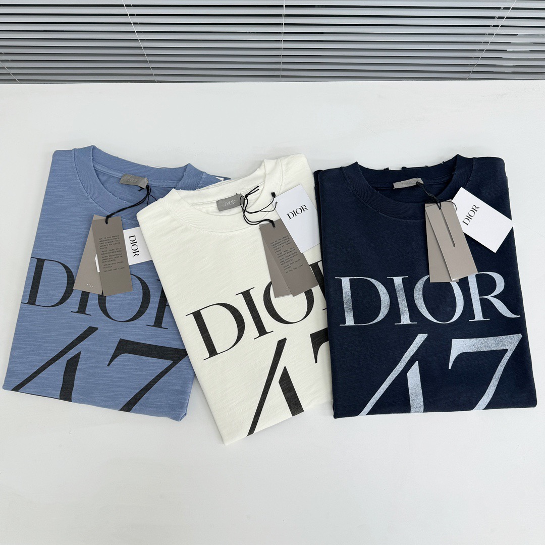 Áo Thun Dior 47 Label SS2024 (White) [Mirror Quality]