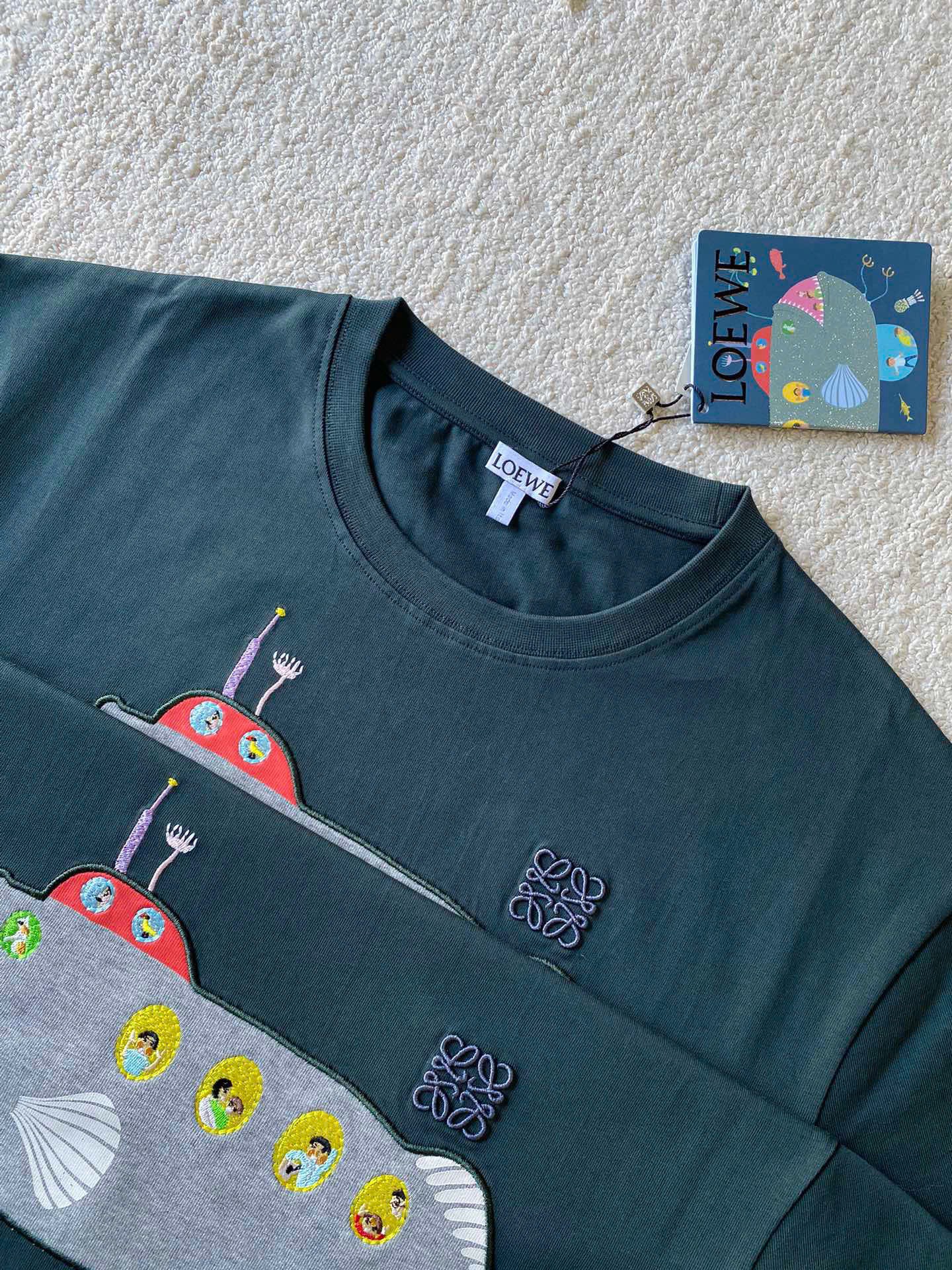 ÁO THUN LOEWE SUBMARINE COTTON (DARK GREEN)
