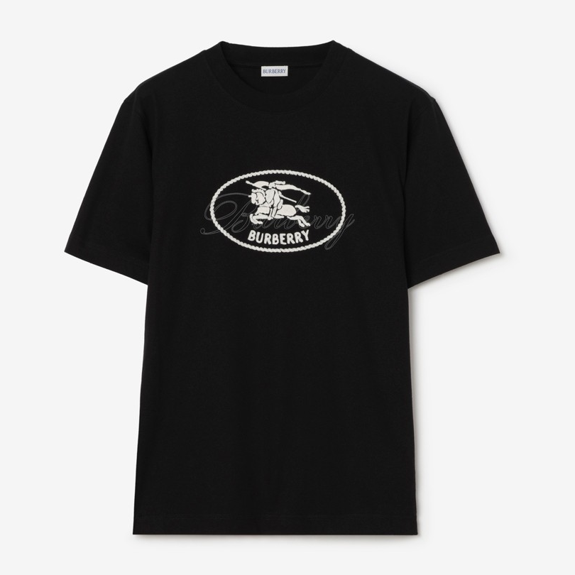 ÁO THUN BURBERRY KNIGHT STAMP (BLACK)