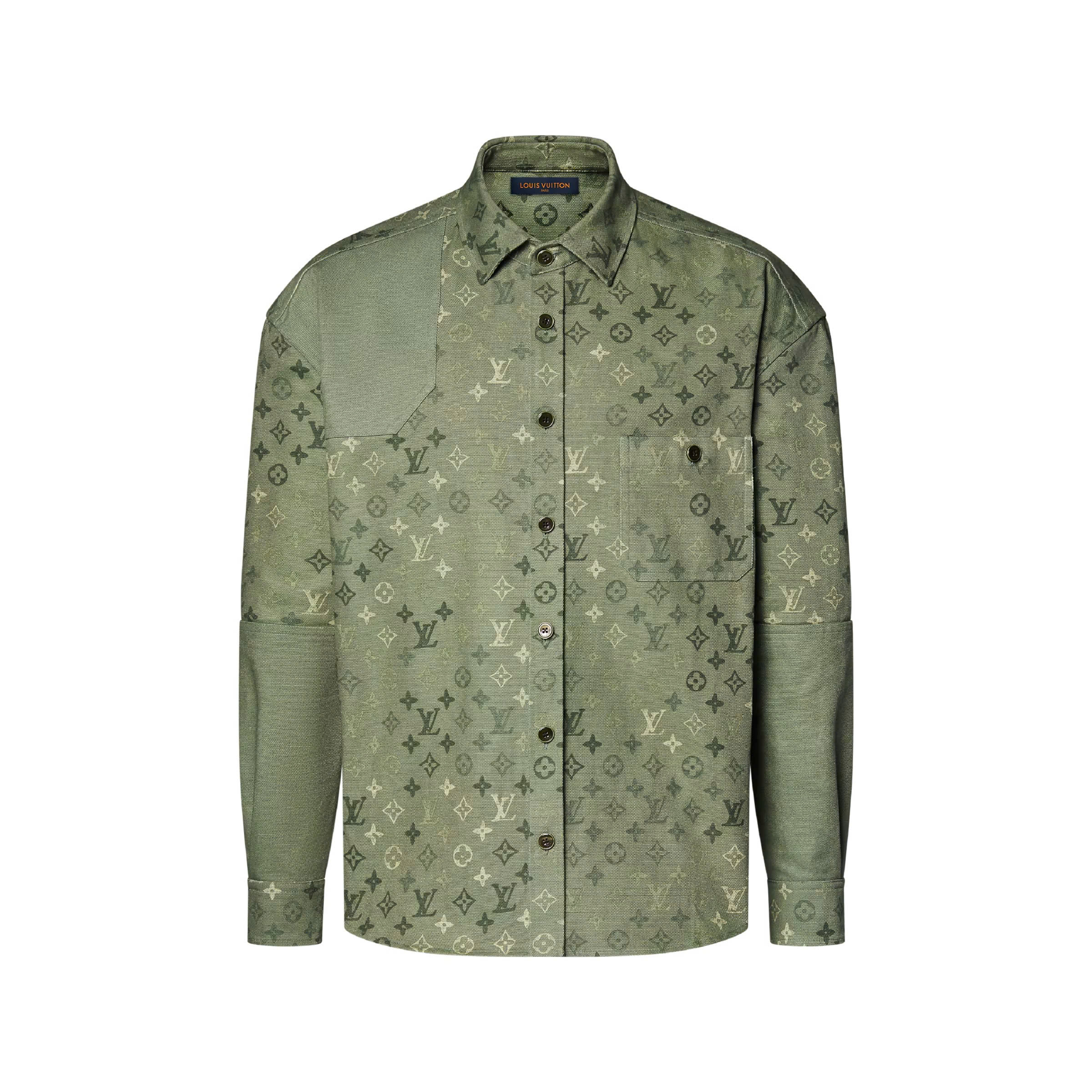 ÁO SƠ MI  LOUIS VUITTON MONOGRAM (DARK GREEN)
