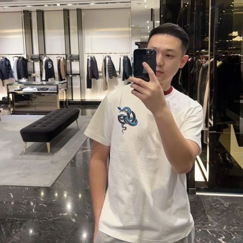 ÁO THUN GUCCI GC SNAKE DOUBLE G (WHITE)