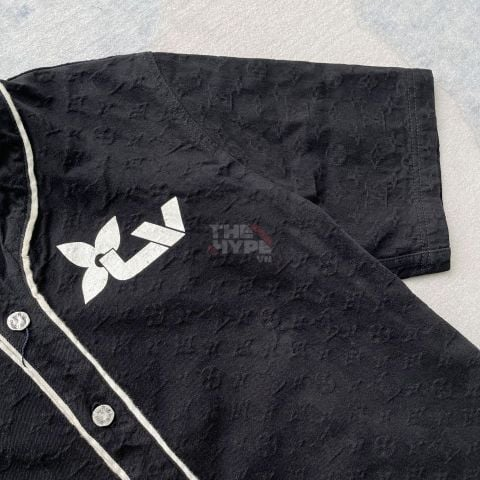 Áo Sơ Mi Louis Vuitton LV Baseball Racing Denim (Black) [Mirror Quality]