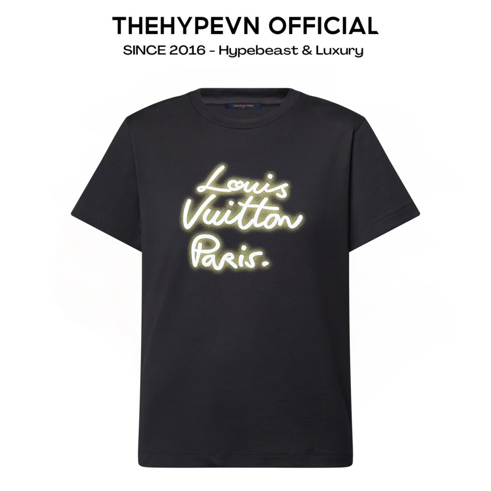 ÁO THUN LOUIS VUITTON LV PARIS SS25 COTTON (BLACK)