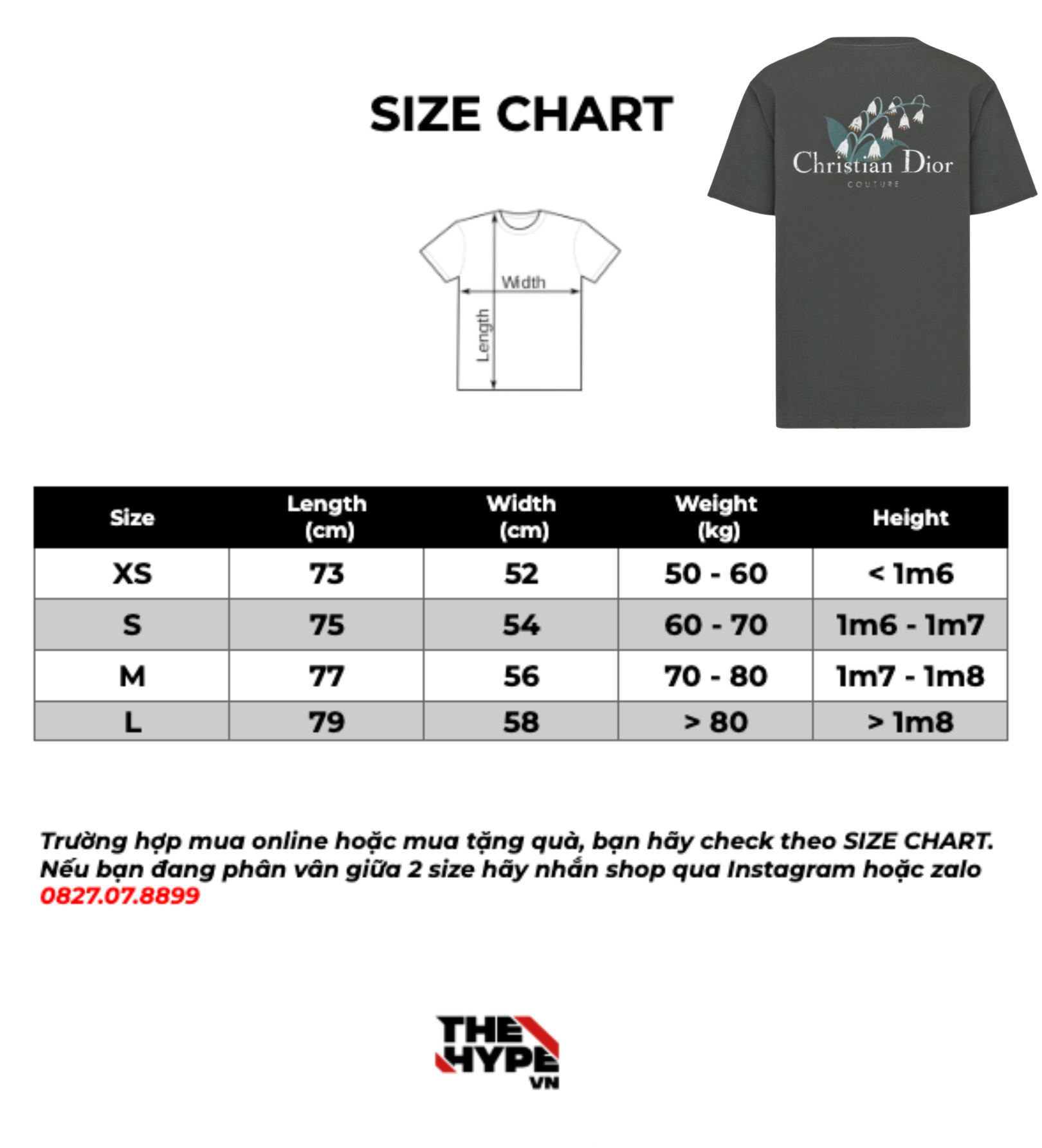 ÁO THUN DIOR LILY OF THE VALLEY (GREY)