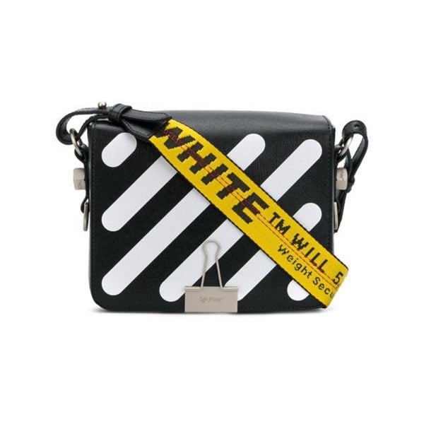 OFF-WHITE BAG - Túi Oblique Stripes (Black) [Mirror Quality]