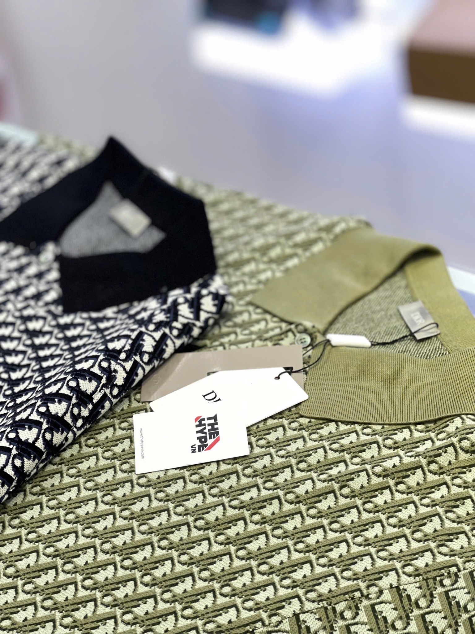ÁO POLO DIOR OBLIQUE JACQUARD (GREEN)