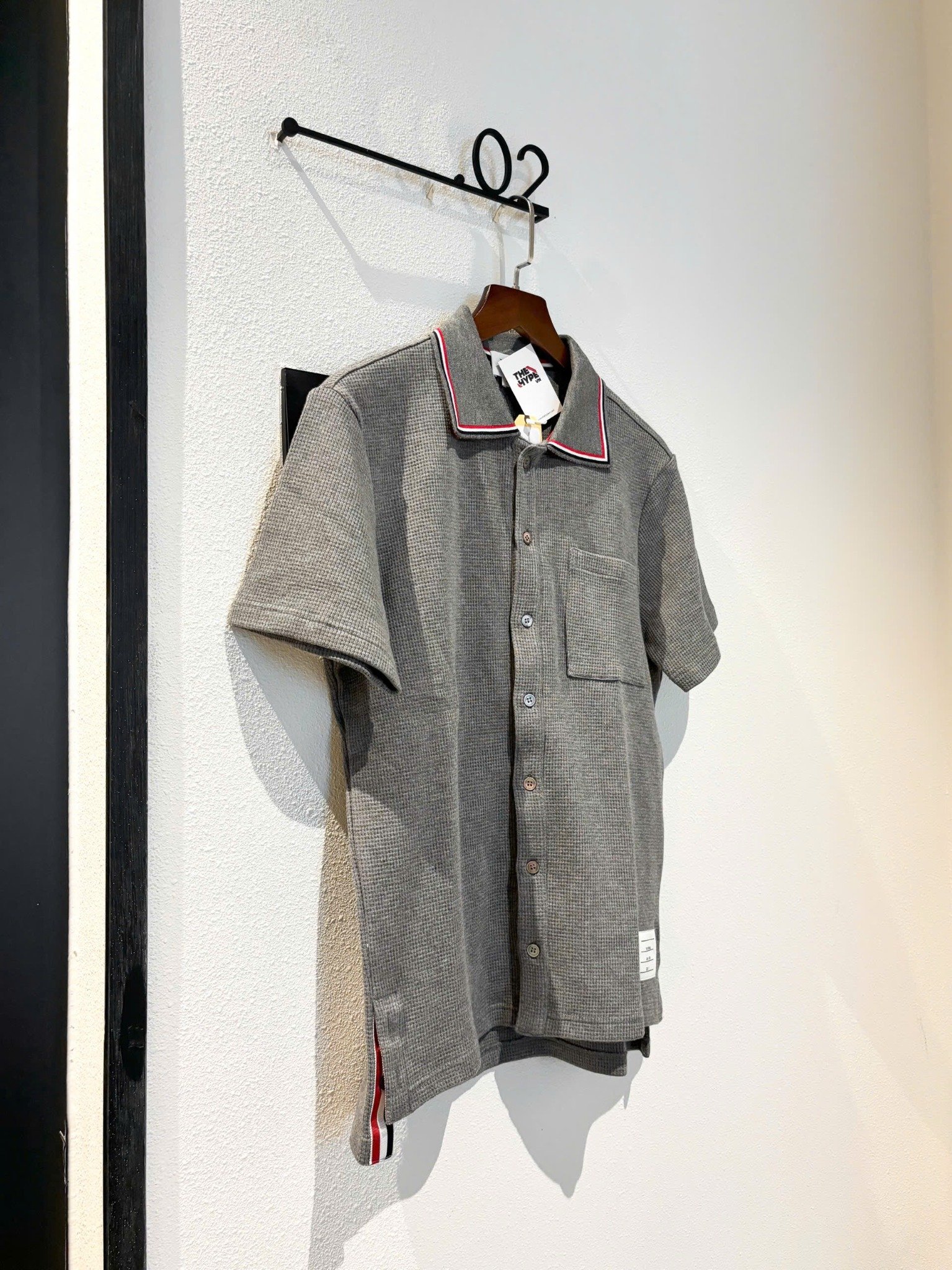Áo Polo Thom Browne TB Textured Cotton (Grey) [Mirror Quality]