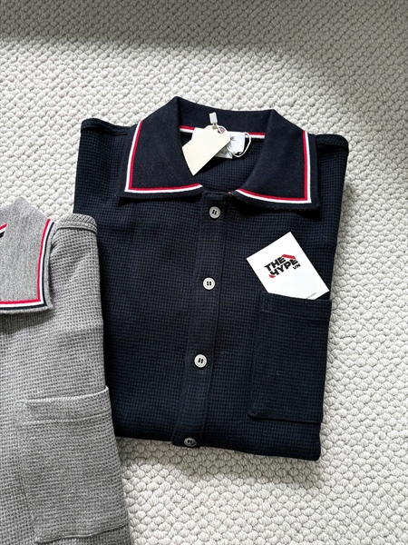 ÁO POLO THOM BROWNE TB TEXTURED COTTON (NAVY)