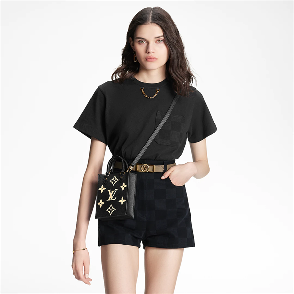 LOUIS VUITTON BAG - Túi LV Petit Sac Plat Monogram Emprein Leather (BLACK) [Mirror Quality]