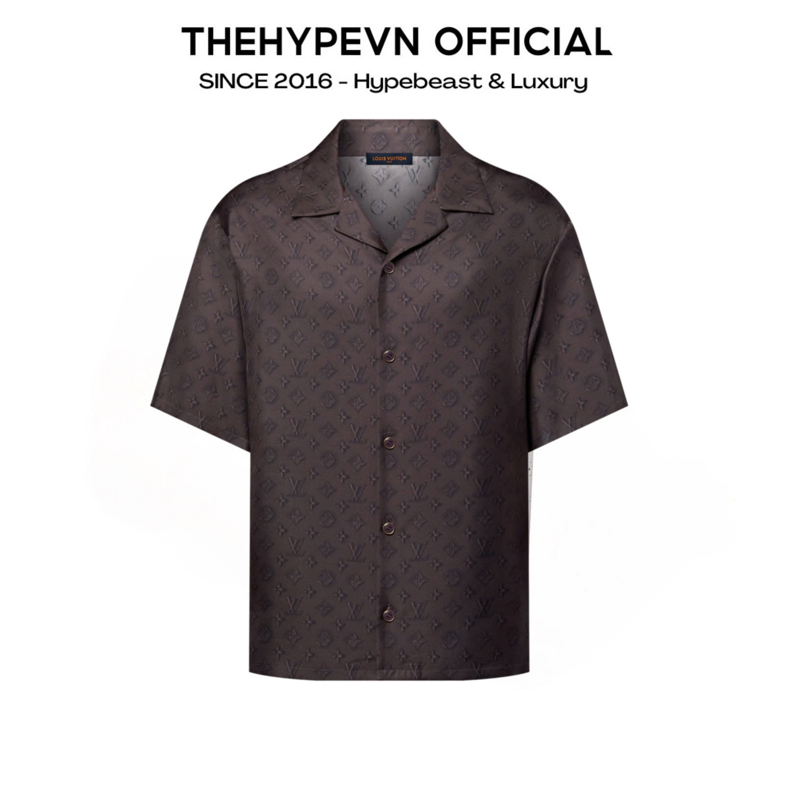 ÁO SƠ MI LOUIS VUITTON LV SILK PRINTED MONOGRAM (BLACK)
